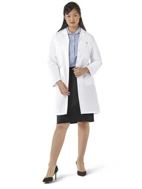 Fashion Seal Healthcare Lab Coat Womens 16 White Medical Uniform 477 Draw XL